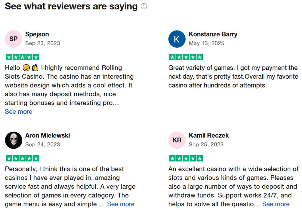 customers reviews screen